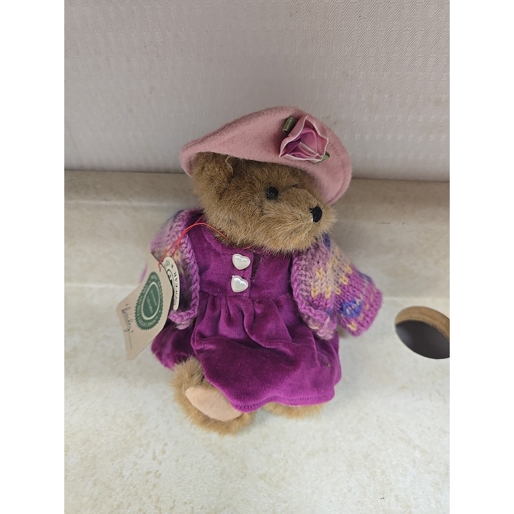 Boyds Bears Bailey Archive‎ Collection Purple Velvet Dress Knit Sweater NWT Vtg